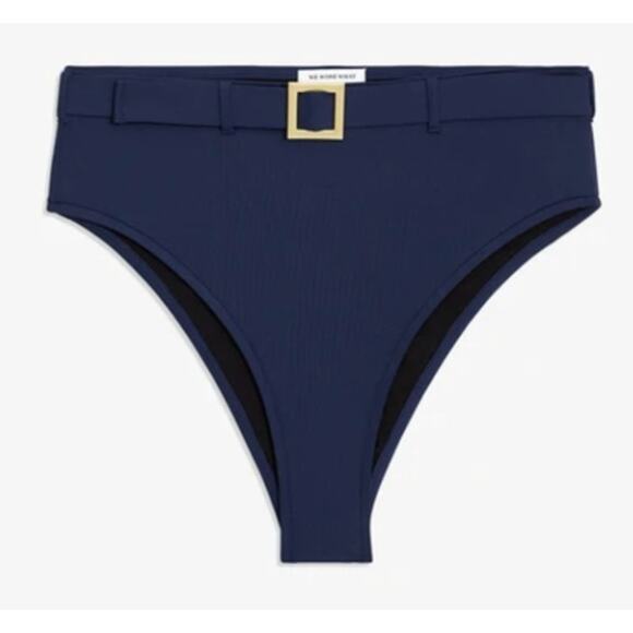 We Wore What Women's Emily Belted Bikini Bottom Navy Size XL NWT - Picture 1 of 3